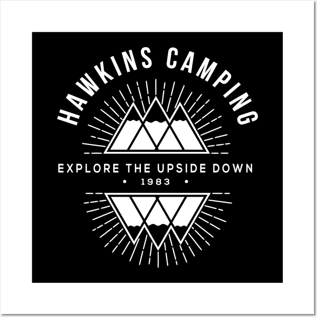 Hawkins Camping Explore Wall Art by archivos podcast